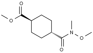 Cyclohexanecarboxylic acid, 4-[(methoxymethylamino)carbonyl]-, methyl ester, trans- Structure