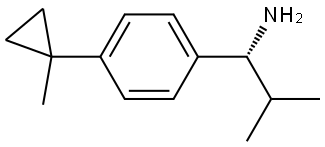 (1R)-2-methyl-1-[4-(1-methylcyclopropyl)phenyl]propan-1-amine Structure