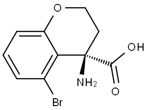 (R)-4-Amino-5-bromo-3,4-dihydro-2H-1-benzopyran-4-carboxylic acid Structure