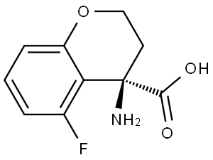(R)-4-Amino-5-fluoro-3,4-dihydro-2H-1-benzopyran-4-carboxylic acid Structure