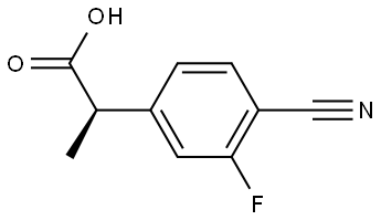 (R)-2-(4-cyano-3-fluorophenyl)propanoic acid Structure