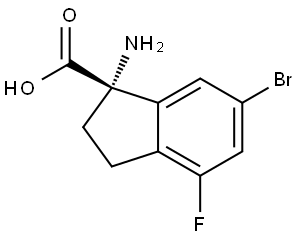 (S)-1-Amino-6-bromo-4-fluoro-2,3-dihydro-1H-indene-1-carboxylic acid Structure