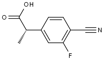 (S)-2-(4-cyano-3-fluorophenyl)propanoic acid Structure