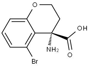 (S)-4-Amino-5-bromo-3,4-dihydro-2H-1-benzopyran-4-carboxylic acid Structure