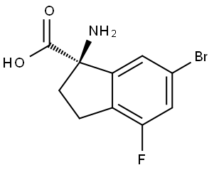 (R)-1-Amino-6-bromo-4-fluoro-2,3-dihydro-1H-indene-1-carboxylic acid Structure