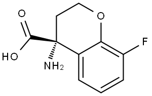 (R)-4-Amino-8-fluoro-3,4-dihydro-2H-1-benzopyran-4-carboxylic acid Structure