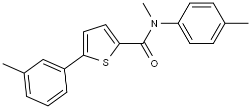 N-Methyl-5-(3-methylphenyl)-N-(4-methylphenyl)-2-thiophenecarboxamide Structure