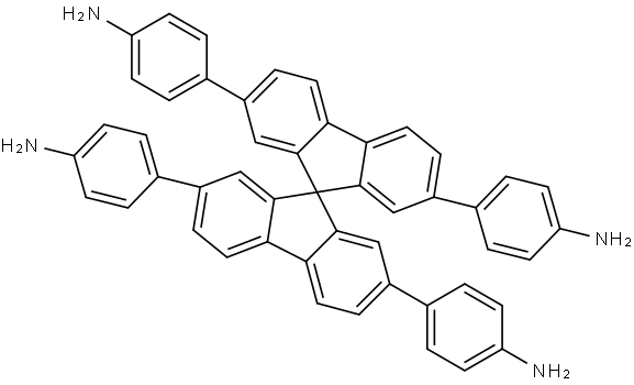 4,4',4'',4'''-(9,9'-spirobi[fluorene]-2,2',7,7'-tetrayl)tetraaniline Structure