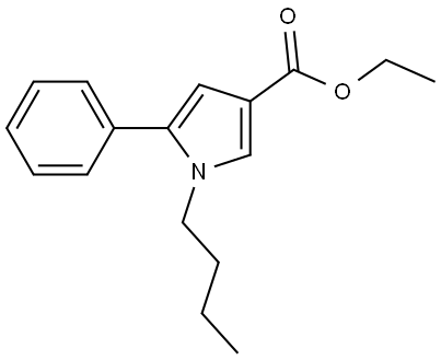 ethyl 1-butyl-5-phenyl-1H-pyrrole-3-carboxylate Structure