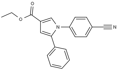 ethyl 1-(4-cyanophenyl)-5-phenyl-1H-pyrrole-3-carboxylate Structure