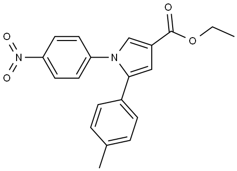 ethyl 1-(4-nitrophenyl)-5-(p-tolyl)-1H-pyrrole-3-carboxylate Structure