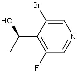 4-Pyridinemethanol, 3-bromo-5-fluoro-α-methyl-, (αR)- Structure