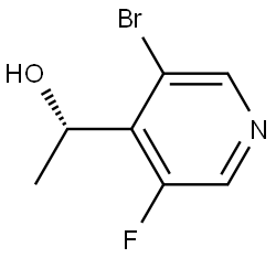 4-Pyridinemethanol, 3-bromo-5-fluoro-α-methyl-, (αS)- Structure