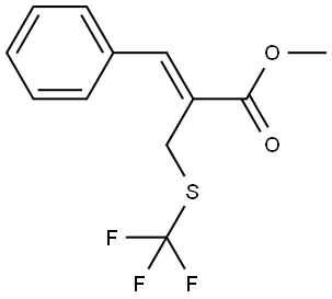 (Z)-methyl 3-phenyl-2-(((trifluoromethyl)thio)methyl)acrylate Structure