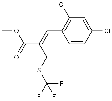 (Z)-methyl 3-(2,4-dichlorophenyl)-2-((trifluoromethylthio)methyl)acrylate Structure