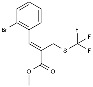 (Z)-methyl 3-(2-bromophenyl)-2-((trifluoromethylthio)methyl)acrylate Structure