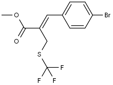 (Z)-methyl 3-(4-bromophenyl)-2-((trifluoromethylthio)methyl)acrylate Structure