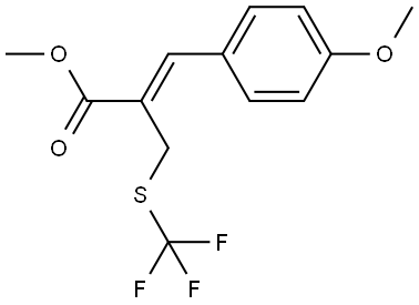 (Z)-methyl 3-(4-methoxyphenyl)-2-(((trifluoromethyl)thio)methyl)acrylate Structure