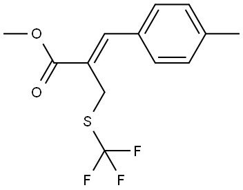 (Z)-methyl 3-(p-tolyl)-2-(((trifluoromethyl)thio)methyl)acrylate Structure