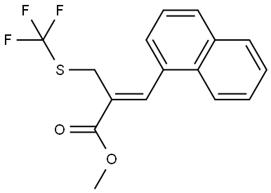 (Z)-methyl 3-(naphthalen-1-yl)-2-((trifluoromethylthio)methyl)acrylate Structure