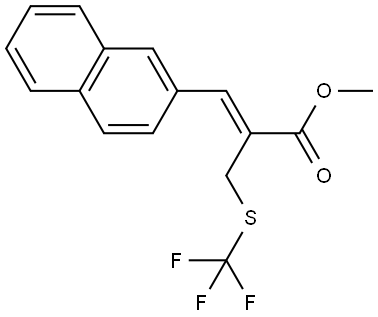 (Z)-methyl 3-(naphthalen-2-yl)-2-(((trifluoromethyl)thio)methyl)acrylate Structure