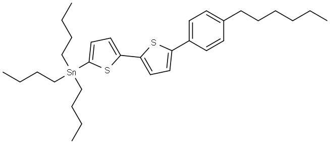 tributyl(5'-(4-hexylphenyl)-[2,2'-bithiophen]-5-yl)stannane Structure