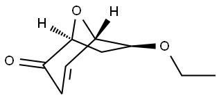 8-Oxabicyclo[3.2.1]oct-3-en-2-one, 6-ethoxy-, (1S,5S,6S)- Structure