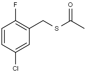 S-[(5-Chloro-2-fluorophenyl)methyl] ethanethioate Structure