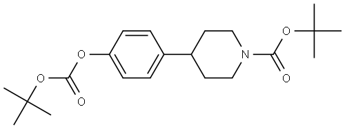 tert-Butyl 4-(4-((tert-butoxycarbonyl)oxy)phenyl)piperidine-1-carboxylate Structure