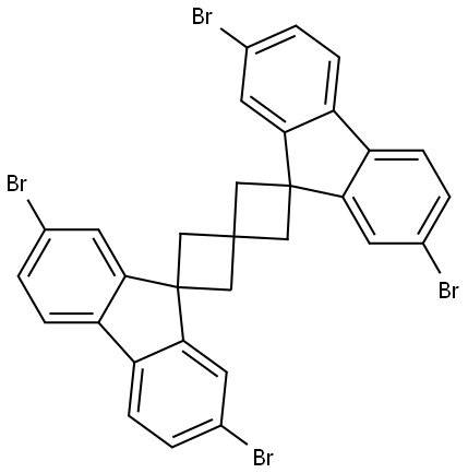 spiro[3.3]heptane-2,6-di-(2',2'',7',7'''-tetrabromospirofluorene) Structure