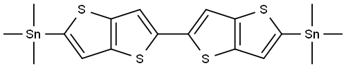 1,1'-[2,2'-bithieno[3,2-b]thiophene]-5,5'-diylbis[1,1,1-trimethylstannane Structure