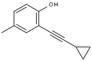 2-(2-Cyclopropylethynyl)-4-methylphenol Structure