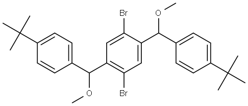 4,4'-((2,5-Dibromo-1,4-phenylene)bis(methoxymethylene))bis(tert-butylbenzene) Structure