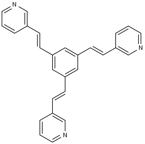 Pyridine, 3,3′,3′′-[1,3,5-benzenetriyltri-(1E)-2,1-ethenediyl]tris- Structure