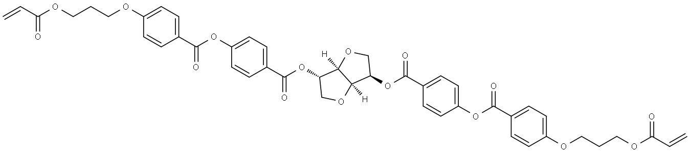 1,4:3,6-dianhydro-, 2,5-bis[4-[[4-[3-[(1-oxo-2-propen-1-yl)oxy]propoxy]benzoyl]oxy]benzoate] Structure