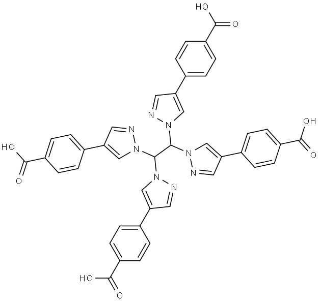 1,1,2,2-tetrakis[4-(4-carboxyphenyl)-1H-pyrazol-1-yl]ethane Structure