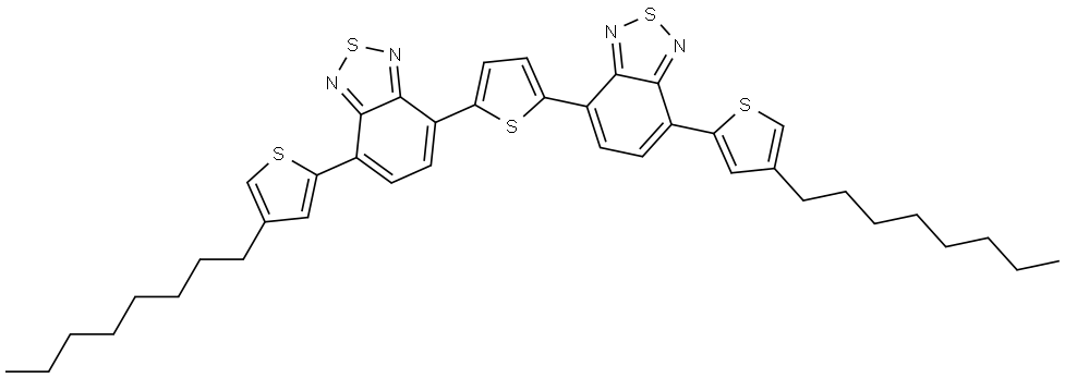 2,5-di(4-(4-octylthiophen-2-yl)-2,1,3-benzothiadiazol-7-yl)thiophene Structure