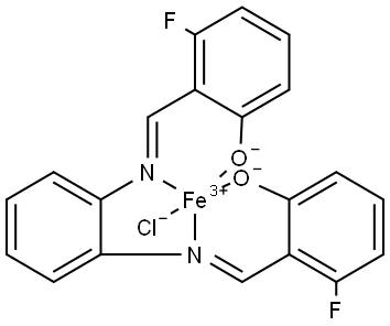 Iron, chloro[[2,2′-[1,2-phenylenebis[(nitrilo-κN)methylidyne]]bis[3-fluorophenolato-κO]](2-)]- Structure