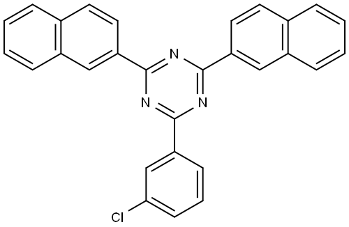 1,3,5-Triazine, 2-(3-chlorophenyl)-4,6-di-2-naphthalenyl- Structure