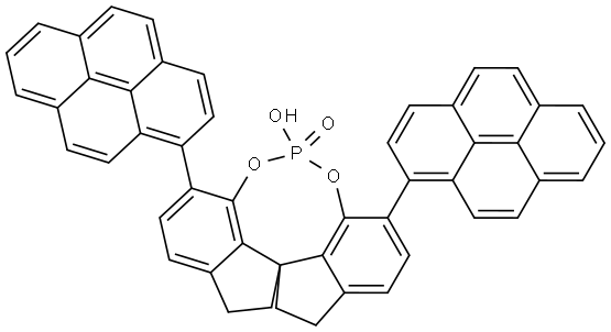 Diindeno[7,1-de:1',7'-fg][1,3,2]dioxaphosphocin, 10,11,12,13-tetrahydro-5-hydroxy-3,7-di-1-pyrenyl-, 5-oxide, (11aS)- Structure