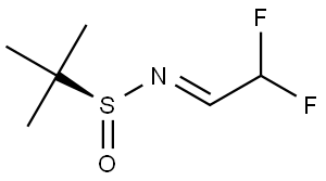 [N(E),S(S)]-N-(2,2-Difluoroethylidene)-2-methyl-2-propanesulfinamide Structure