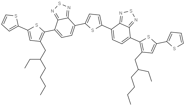 2,5-bis(7-(4-(2-ethylhexyl)-[2,2'-bithiophen]-5-yl)benzo[c][1,2,5]thiadiazol-4-yl)thiophene Structure