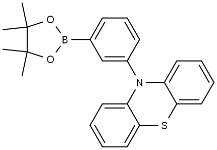 10-[3-(4,4,5,5-Tetramethyl-[1,3,2]dioxaborolan-2-yl)-phenyl]-10H-phenothiazine Structure