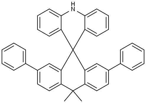 10',10'-dimethyl-2',7'-diphenyl-10H,10'H-spiro[acridine-9,9'-anthracene] Structure