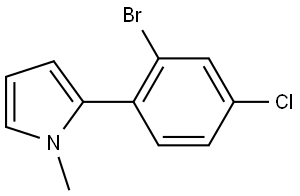 2-(2-Bromo-4-chlorophenyl)-1-methyl-1H-pyrrole Structure