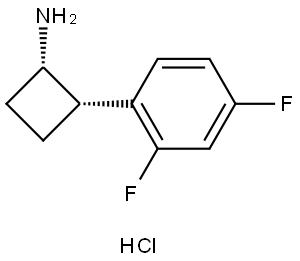 (1S,2S)-2-(2,4-Difluorophenyl)cyclobutanamine hydrochloride Structure