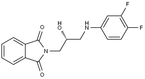 1H-Isoindole-1,3(2H)-dione, 2-[(2R)-3-[(3,4-difluorophenyl)amino]-2-hydroxypropyl]- Structure