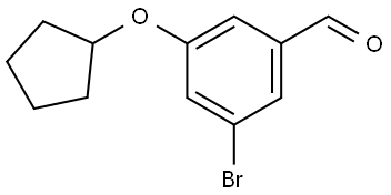 3-Bromo-5-(cyclopentyloxy)benzaldehyde Structure