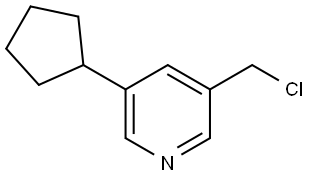 3-(chloromethyl)-5-cyclopentylpyridine Structure