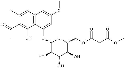 Xanthane-8- [6 '- o - (3' - methylmalonyl)] glucoside Structure